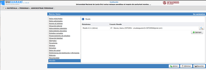 » Matrícula » Personas » Administrar Personas solapa Moodle