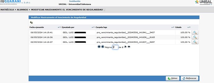 2-Modificar Masivamente el Vencimiento de Regularidad